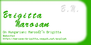 brigitta marosan business card